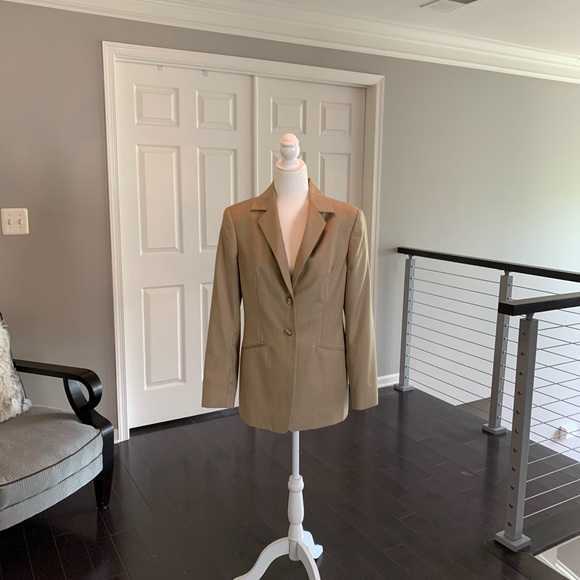 Barry Bricken 100% Wool Tan business suit jacket - Picture 2 of 6